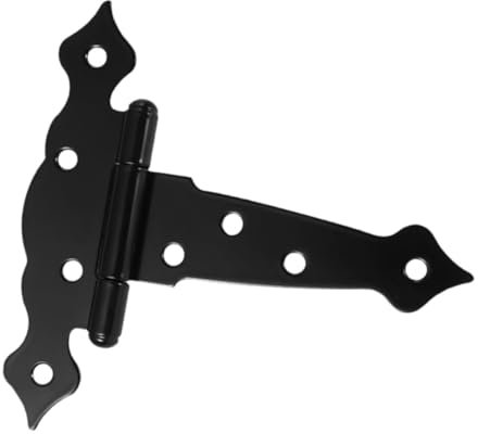 DIYEAH Dekorative T-hinges Für Holztüren Und Tore -türscharniere Metall Für Scheunentüren Und Gartentore Leicht Zu Installieren Schwarz