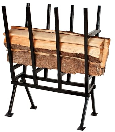 NAIZY Sågbock 77 x 53 x 102 cm vikbar metall träsågbock galvaniserat sågstöd avtagbar motorsågbock max upp till 200 kg för motorsågar eller handsågar, svart