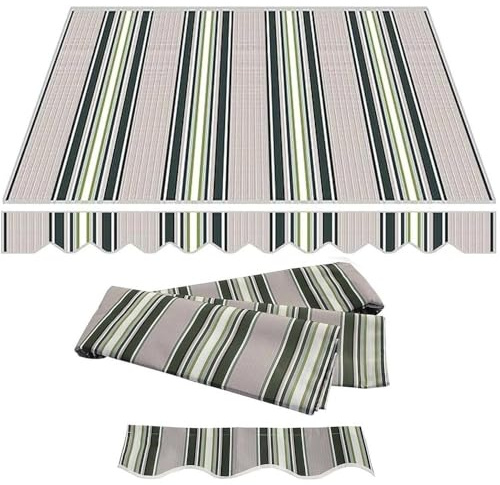 VLKLPZAHAK Exterior Awning Fabric Replacement Manual Electric Retractable Patio Awning Replacement Top Cover, Sun Shade Shelter Cloth, Multi-Purpose Canvas((6.6x5ft) 2x1.5m)