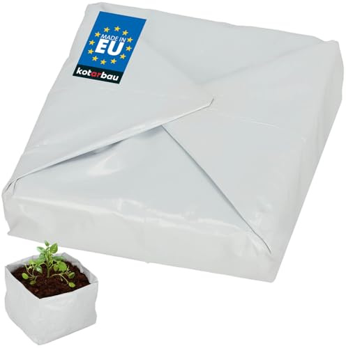 KOTARBAU Pflanzsack - Pflanztasche für Kräuter - 20 x 20 x 18 cm - Kokosfaser - Stofftöpfe - Gemüsezucht - Leicht zu Transportieren - Wasserregulierend - für Blumen - Gemüse - Tomaten