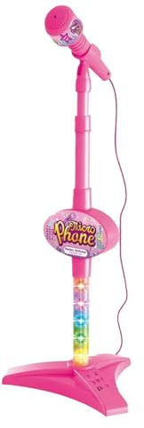 Childrens Karaoke Mikrofon - Interaktives Musikspielzeug, eingebauter Lautsprecherdesign | Dynamic Light Show Effects, Birthday Party Entertainment, alles in einem Gesangssatz, Sprachwechsel -Aufnahme