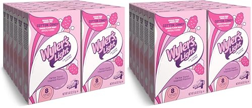 Wyler's Light Singles To Go Powder Packets, Water Drink Mix, Watertok Cotton Candy, 96 Servings, 8 Count x Pack of 24