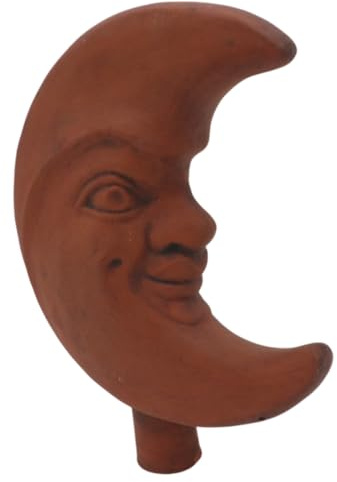 Manufaktur Martinshof Stockfigur Mond 27.303 Keramik, Steinzeug, Blumenkugel, Rosenkugel, Gartenstecker, Gartenfigur