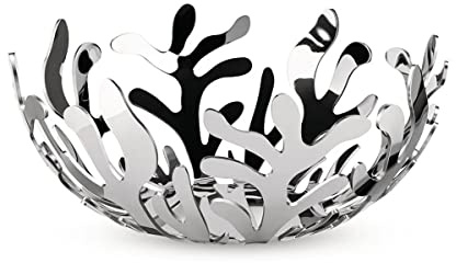 Alessi Mediterraneo Obstschale (ESI01/21), edelstahl, silber, Ø 21 cm, H 9,5 cm