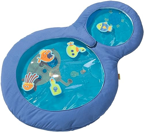 Haba 301184 - Wasser-Spielmatte kleine Taucher, wasserbefülltes Baby-Spielzeug mit beweglichen Schwimmelementen und zwei Guckfenstern, Spielzeug ab 6 Monaten