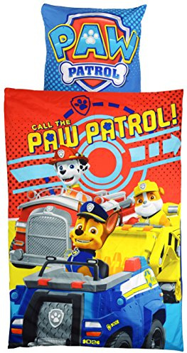 Paw Patrol 0121990 Microfaser-Bettwäsche, Polyester, blau, 135/200, 37,5 x 27 x 4 cm