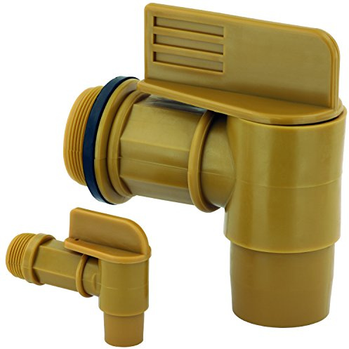 BLUREA Kunststoff Fasshahn, 2 Außengewinde, Abfüllen von Flüssigkeiten aus Metallfässern, Wasser, Öle, Diesel, AdBlue®, Frostschutz
