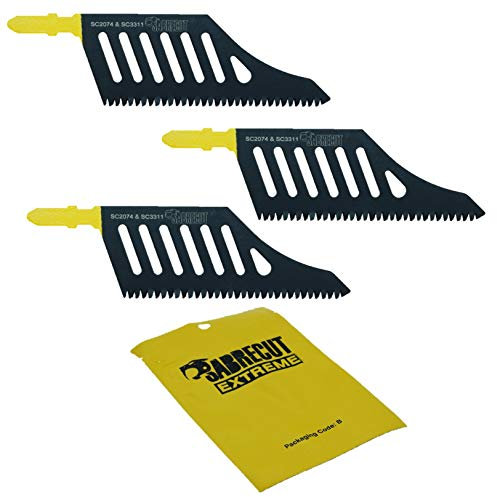 3 x SabreCut JSSC2074_3 T Shank HCS Wood Flush Cutting DT2074 Jigsaw Blades