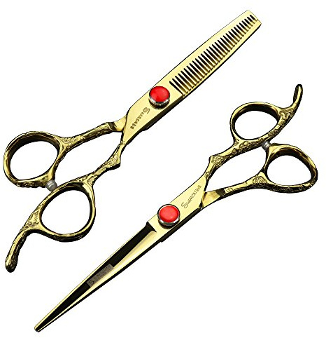 Profi Friseur Schere 6/7 Zoll Friseur Schere Set | 440C Stahl Barber Schere ，scharfe Friseurschere,Friseur/Familienschere für Haarschnitt