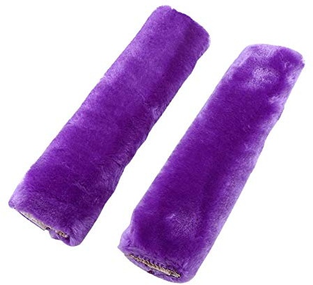 Seat Belt Cover Shoulder Plush Pad, 2 Pcs Safety Seat Harness Cover Strap Wrap Pads Soft Comfortable Cushion, & Adjustable (Purple)