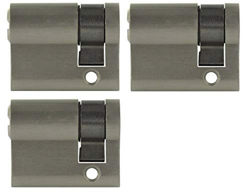3x Halbzylinder 40 mm 30/10 gleichschließend inkl. 15 Schlüssel