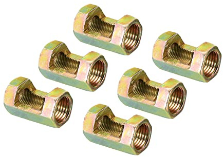 PATIKIL 1/8IP to 1/4-18 Hex Coupling Nut, 6 Pack Female Thread Connector 30mm Hexagonal Sleeve Nut Rod Bar Stud Tube Joint Adapter Hardware for Lamp Repair