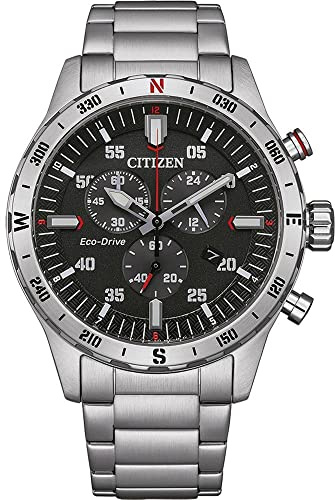 Citizen Orologio Cronógrafo Uomo con Cinturino in Acciaio Inossidabile AT2520-89E