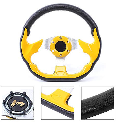 sportlenkrad,Sportlenkrad,Lenkrad-Schnellspanner,320 Mm 12,5 Zoll Auto-Sportlenkrad Mit Hupenknopf Aluminium-Pvc-Universalzubehör