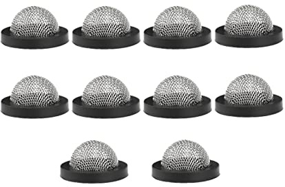 10-Pcs Gummi-flache Unterlegscheibe 19mm OD, 11mm ID, 3mm Stärke mit 60 Mesh Filter, Dichtung und Filter für Duschschlauch (schwarz)