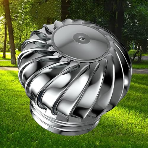Duchunsheng Comignolo Girevole Acciaio Inox Griglia Aerazione A Sfera Canna Fumaria Griglia di Ventilazione Terminale Canna Fumaria, Griglia Esterna Cappa Cucina Comignoli Girevoli