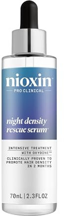 Nioxin Night Density Rescue Serum - Siero Fortificante Notte per Stimolare la Crescita dei Capelli - con Zenzero e Caffeina (70ml)