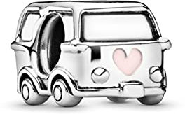 Wedanor Damen Ein campingwagen. Charm Anhänger für Armband 925 Sterling Silber Geburtsstein Charms Beads passend für Armband