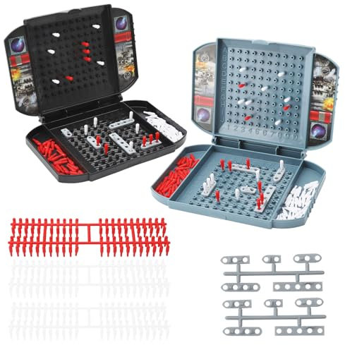 HENGBIRD Seeschlacht Spiel, Battleship Game Schiffe Versenken Brettspiel Reisespiel Battleship Klassisches Brettspiel Flottenmanöver Battelship Seeschlacht Spielzeug für Kinder ab 5 Jahrene