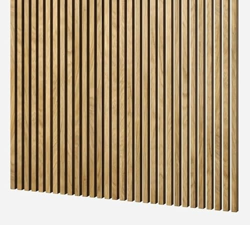 MEBANO. Lot de 12 Panneaux Muraux MDF Bois 240 x 3 cm Chêne Nature Grandson – Lamelles Décoratives Décoration Murale Salon Chambre Plafond