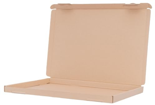 Förpackning stora brevlådor brun 350 x 250 x 20 mm – A4 B4 – frakt post vikbar låda kalenderförpackning boksleverans – perfekt för frakt 500 stycken