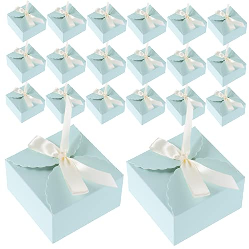 SECFOU Gefaltete Quadratische Geschenkboxen 20 Stück Papier Geschenkschachteln Mit Deckel Multifunktional Für Hochzeit Geburtstag Babyparty Festival Leichte Faltbare Verpackungsboxen