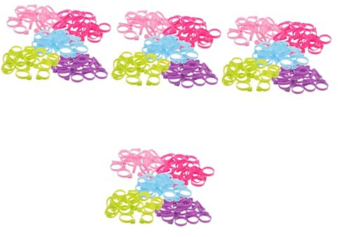 Alipis 4 Juegos Corbata Decorativa para Bolso Mini Manga Pastelera Lazos para Bolsos Clips De Chips Anillos De Sellado Lazos para Manga Pastelera Reutilizables Gel De Sílice 50 Uds * 4
