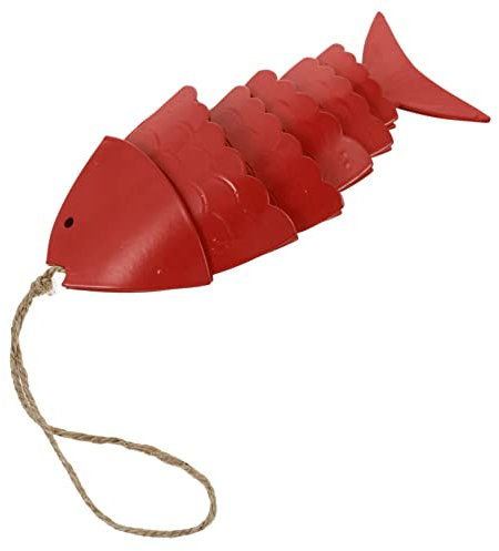 BESPORTBLE Eisen Windspiel Fischform Gartendekoration Outdoor Kompakt Langlebig Windglocke Anhänger Balkon Haustür