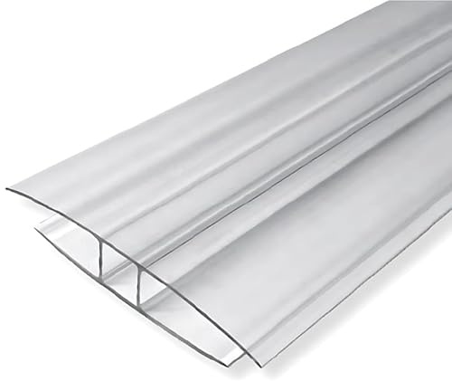 Verbindungsprofil H transparent für Platten 10 mm Länge 2000 mm