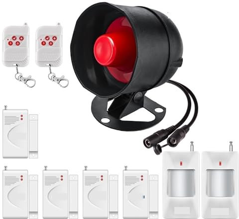 WEIJICUI Sistema de Alarma para Casa, De Alarma De Seguridad Inalámbrico, Sirena De 433Mhz, Sensor De Puerta De Movimiento Antirrobo For El Hogar, Tuya Smart(Tuya WiFi KIT1)