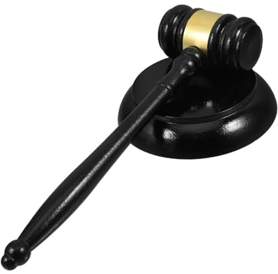HAPINARY Martelletto Da Giudice in Legno Massello Blocco, Martello Per D’asta, Finitura Liscia e Uso Da Tavolo, Set Martello Giudice Per Aste Professionali