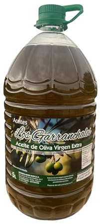 Aceite de Oliva Virgen Extra Artesano Los Garranchales – Sin Filtrar, Prensado en Frío, de Sabor Intenso y Natural, Elaborado en Almazara Propia. (Garrafa 5L, 1, unidad)