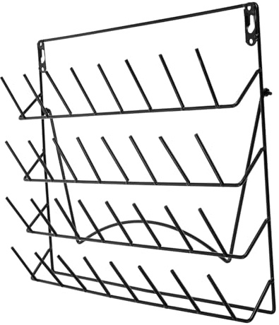 Kichvoe Glassware Drying Rack Easy Installation Wall Mounted Laboratory Iron Pegboard Storage Board with Large Capacity Tube Drying for Beakers and Popup Stalls