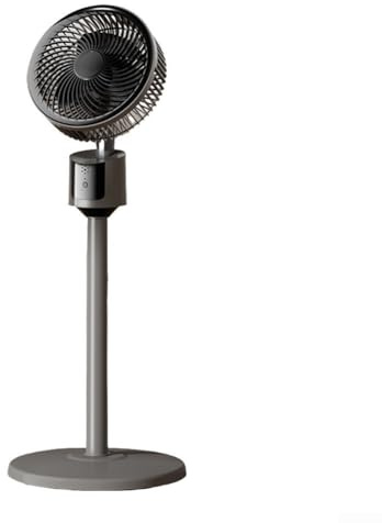 Homeponnew Height Adjustable Standing Fan - USB Powered Pedestal Air Circulator with 3-Speed Mechanical Control | Quiet Operation for Home/Office/Bedroom (Grey)