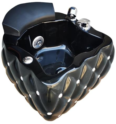 Acrylic Massage Footbath, Portable Foot Spa Bathtub, Colorful Light Surfing Pedicure Bathtub, Acrylic Pedicure Bowl, Used in Beauty Salons and Nail Salons Salon(Black)