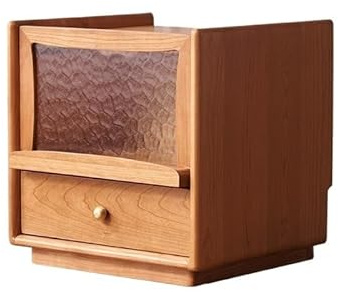 Comodino moderno in legno massello in stile cinese – Comodino semplice in legno di ciliegio con spazio per mobili per camera da letto, elegante armadio per la casa per tutti i tuoi oggetti essenziali