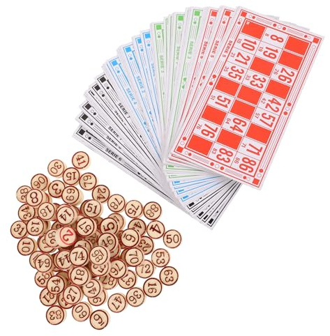 WESIEVYA Jeu d'Échecs Bingo en Bois Set Complet pour Fêtes, Réunions de Famille et Moments Conviviaux