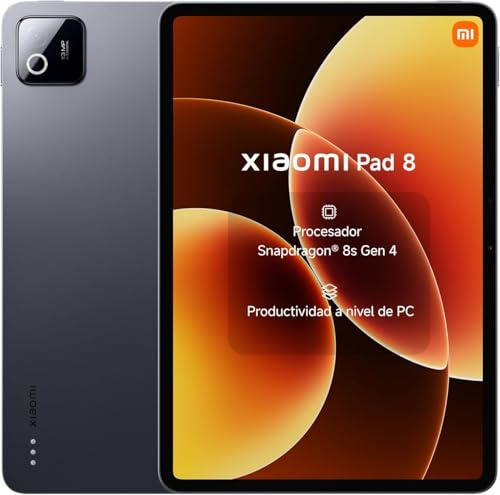 XIAOMI Pad 8 8GB/256GB, WiFi 7, 11.2 3.2K Tablet, Sonido Dolby Atmos, Procesador Snapdragon 870, Batería 9200 mAh(Cargador no Incluido), Gris