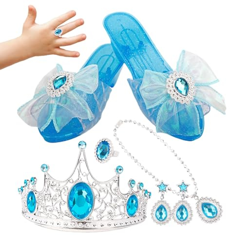 Zapatos de Disfraz para Niñas | Juguetes de Imitación Antideslizantes con Pendientes,Zapatos de Juego de Rol - para pendientes, cumpleaños, actuaciones, Año Nuevo, festivos, uso diario, interior y