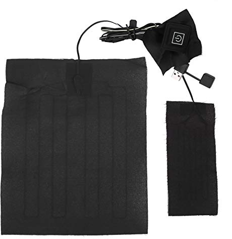 Pongnas Almohadilla Calefactora Eléctrica, Paño Calefactor de Temperatura Ajustable Alimentado por USB con Tela Suave y Diseño, para Ropa de Chaleco de Chaqueta
