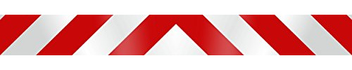 Aufkleber Reflektierender Leuchtbakenstreifen weiß/rot
