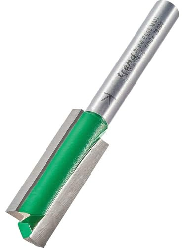 Trend CraftPro Fraise Droite Deux Flûtes, Queue de 1/4 Pouce, Diamètre de Coupe 12mm & Longueur de Coupe 32mm, Embout en Carbure de Tungstène, C171X1/4TC