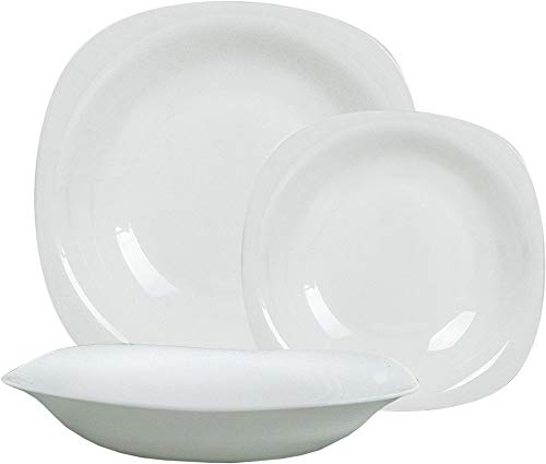 Bormioli - Juego de Platos para 12 Personas, 36 Unidades, Modelo Parma