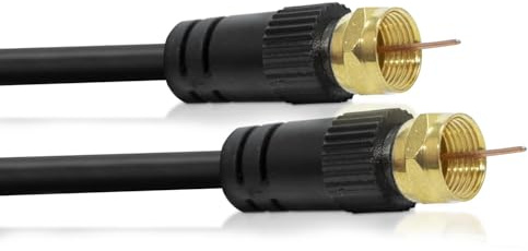 Cable Mountain 1.5m Gold Plated F Type Male to Male Satellite Coaxial Cable