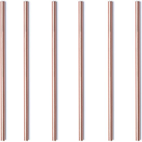 Copper straws – mini 5,5’ size – set of 6 solid 100 % copper drinking straws – you do not need a copper mug to feel the taste of your Moscow mule, Martini or lemonade