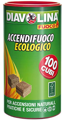6 PZ Di DIAVOLINA ACCENDIFUOCO ECOL.100 CUBETTI 15317