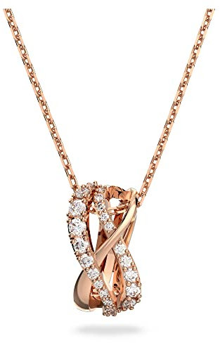 Swarovski Collana Twist, Bianco, Placcato color oro Rosa