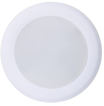 TOPELER 6Inch LED Disk Light, 15W Dimmable Surface Flush Mount Ceiling Light, 1000Lm 5000K Daylight, Installs into Junction Box Or Recessed Can, ETL & FCC Listed, White