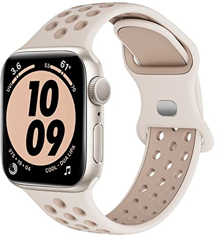 Higgs Sport Strap Compatible with Apple Watch Strap 44mm 45mm 46mm 42mm 49mm 40mm 38mm 41mm, Breathable Silicone Double Hole Band for iWatch Strap Series 11 10 9 8 7 6 5 4 SE Ultra 3 2 1