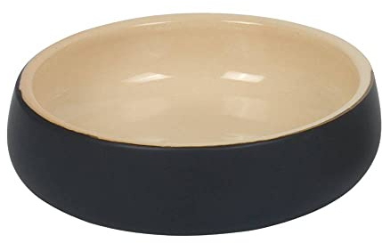 Nobby Keramik Schale Soleno, schwarz/Creme, Ø 14 x 4,5 cm, 0,35 l, 1 Stück